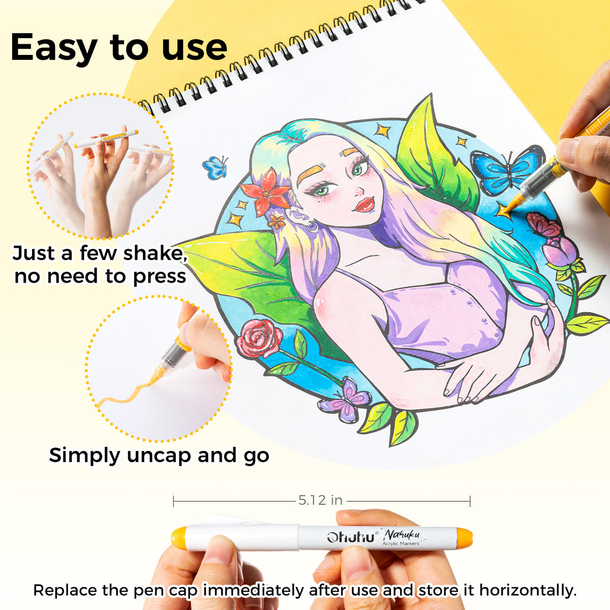 Ohuhu Nahuku Direct-ink Acrylic Markers