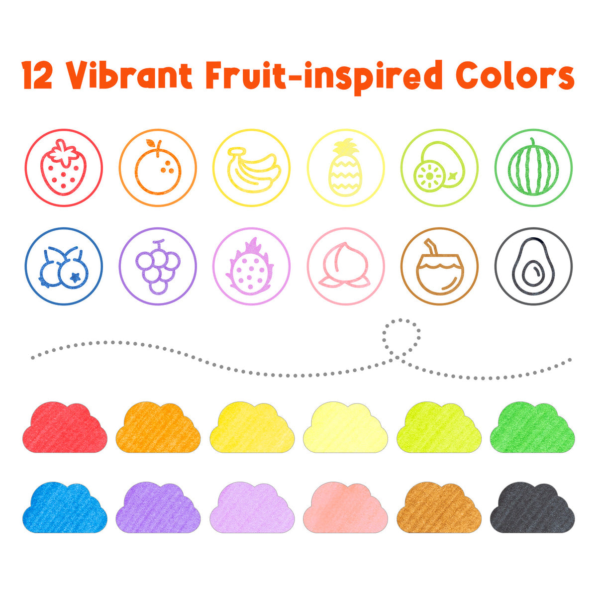 Ohuhu Washable Stamper Kids Dual Tips Water-based Markers