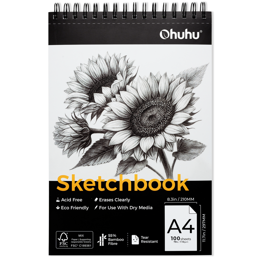 Ohuhu Tear Resistant Bamboo Fiber Drawing Sketchbook