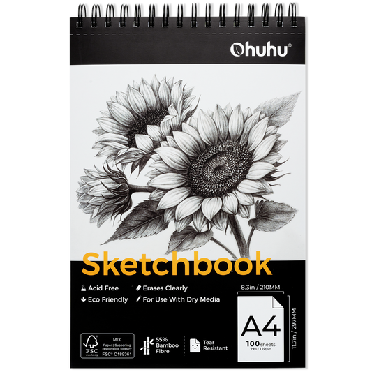 Ohuhu Tear Resistant Bamboo Fiber Drawing Sketchbook
