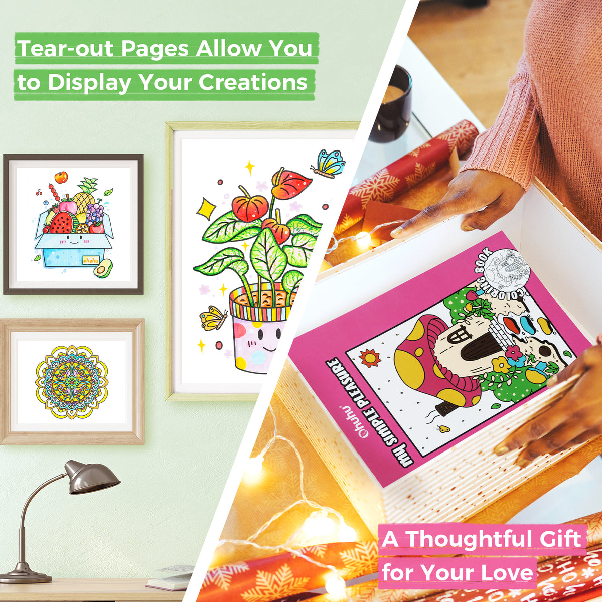 Ohuhu Double-Sided Bleedproof Coloring Book
