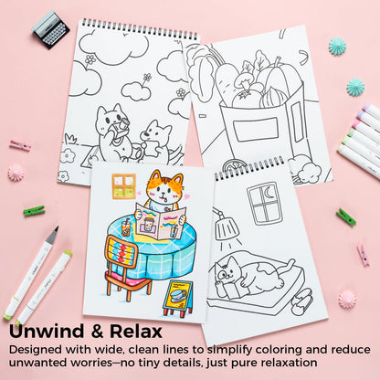 Ohuhu Double-Sided Bleedproof Coloring Book