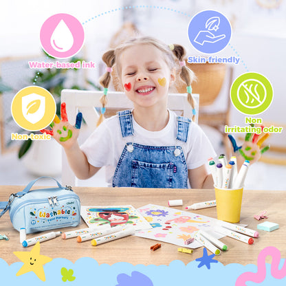 Ohuhu Washable Acrylic Paint Markers for Kids Bullet Tip