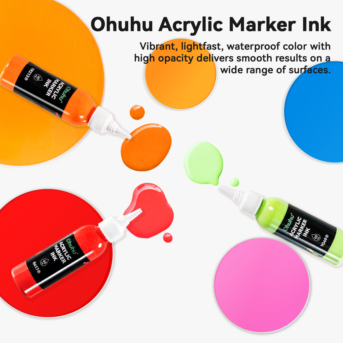 Ohuhu Acrylic Marker Ink Refill for Mauna Kea & Hanauma Series