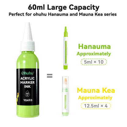 Ohuhu Acrylic Marker Ink Refill for Mauna Kea & Hanauma Series