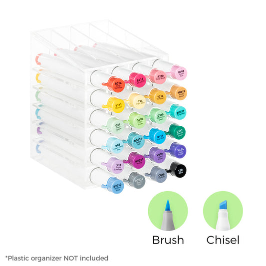 Ohuhu Honolulu² 24 Basic Colors Dual Tips Alcohol Art Markers