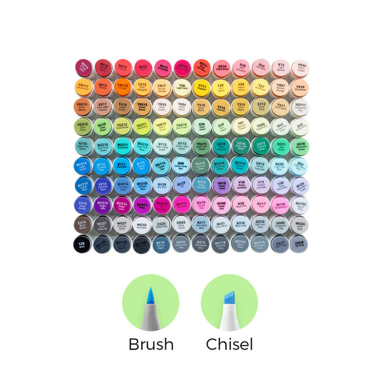 Ohuhu Honolulu 120 Colors Dual Tips Alcohol Art Marker (New Color Codes)