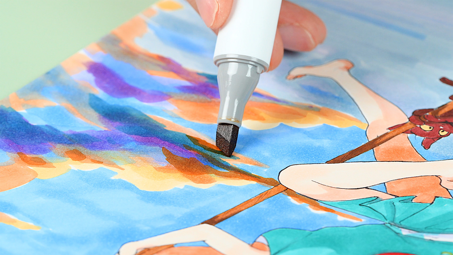 Ohuhu Honolulu 120 Individual Marker, Brush & Chisel