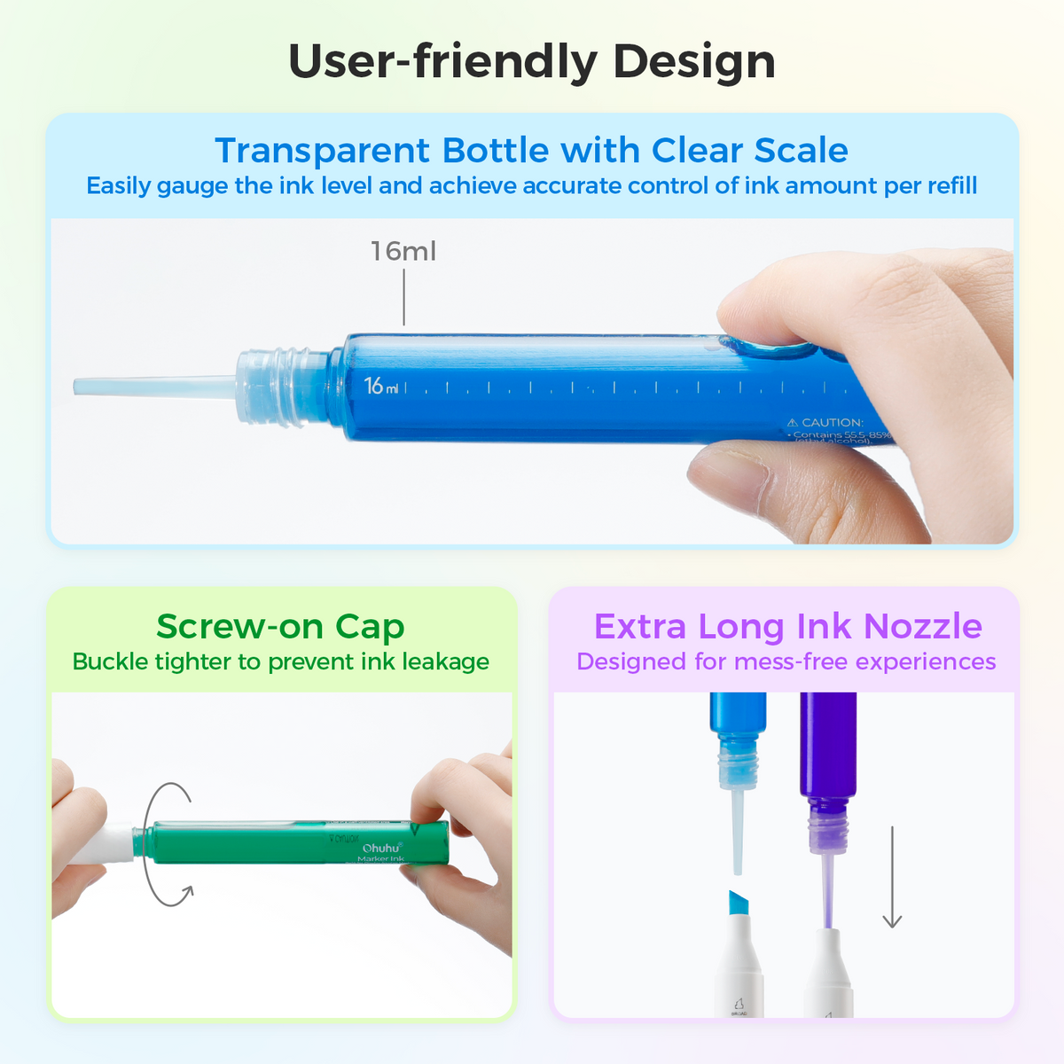 Ohuhu Marker Ink BV32 / B220 Refill for Alcohol marker
