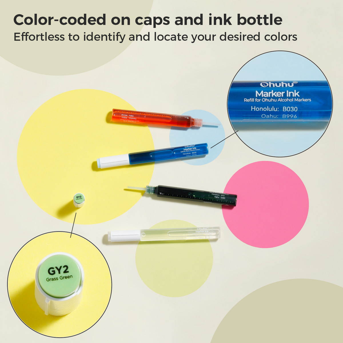 Ohuhu Marker Ink BV32 / B220 Refill for Alcohol marker