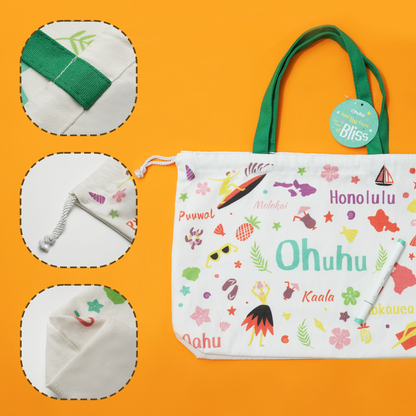 Ohuhu Canvas Gift Bag for Multi-purpose, Available in Two Sizes